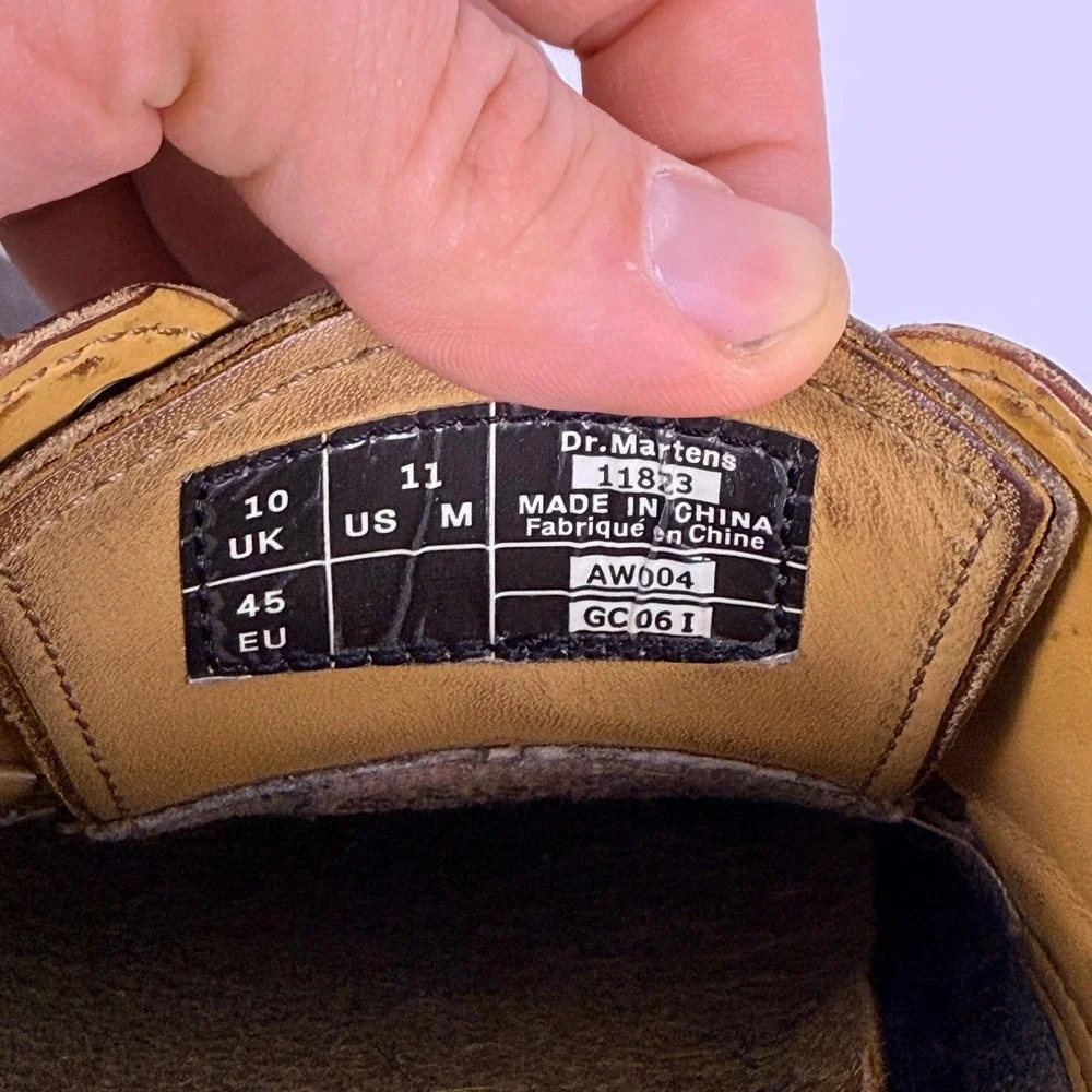 VTG Dr. Martens 1461 3-Eye Oxford Shoes Mens 11 Crazy Horse Leather Academia